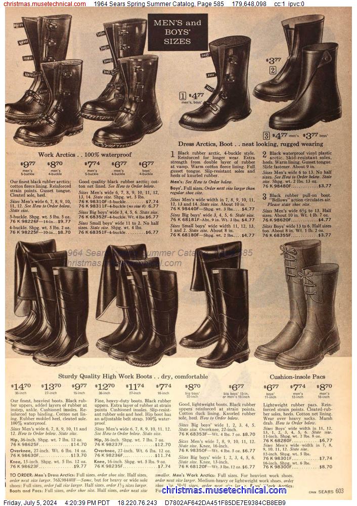 1964 Sears Spring Summer Catalog, Page 585