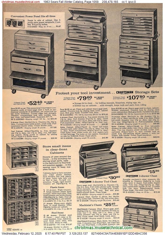 1963 Sears Fall Winter Catalog, Page 1059