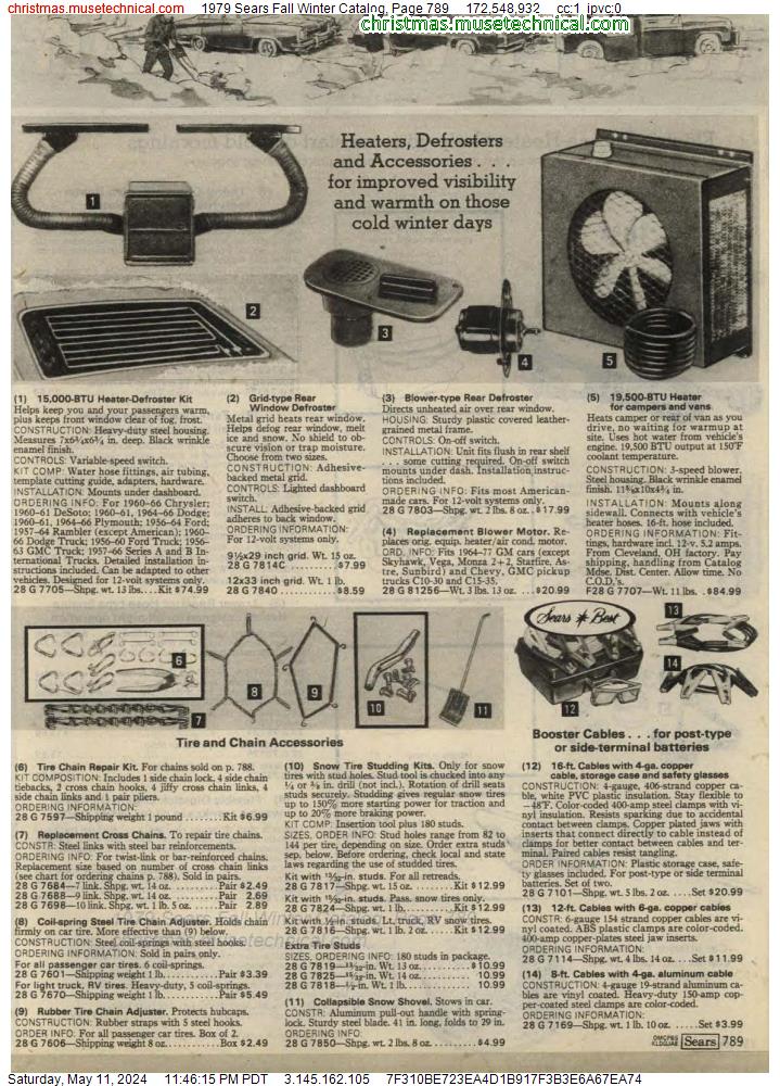 1979 Sears Fall Winter Catalog, Page 789