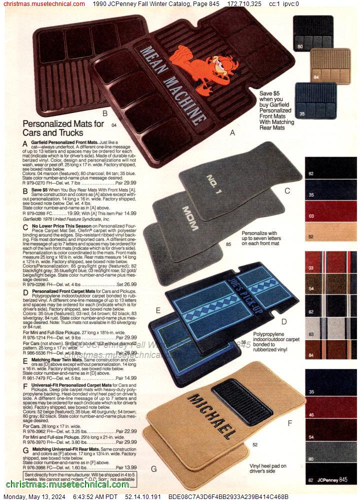 1990 JCPenney Fall Winter Catalog, Page 845