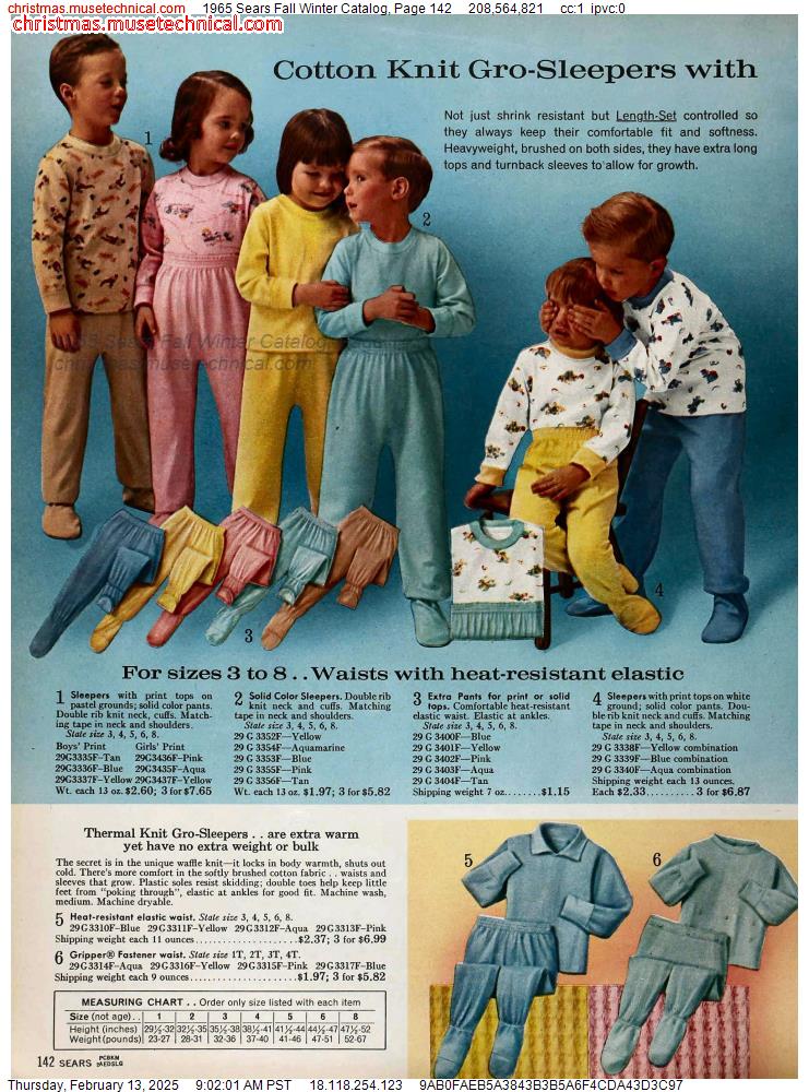 1965 Sears Fall Winter Catalog, Page 142