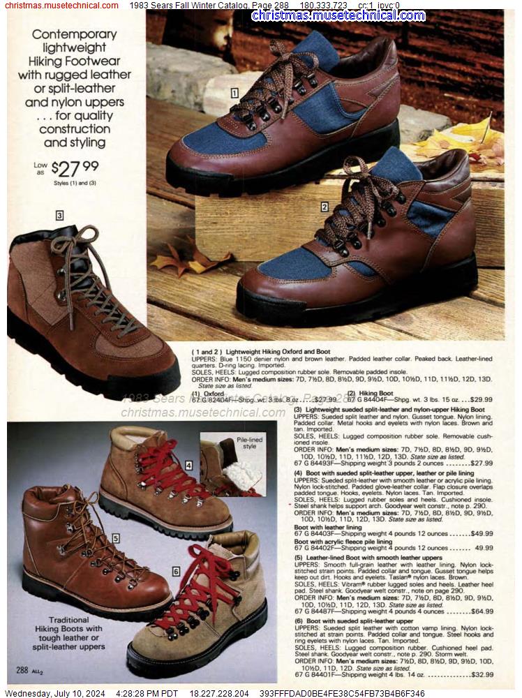1983 Sears Fall Winter Catalog, Page 288