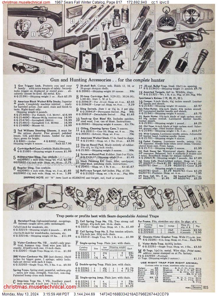 1967 Sears Fall Winter Catalog, Page 817