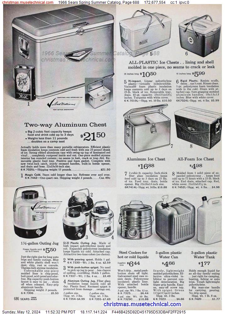 1966 Sears Spring Summer Catalog, Page 688