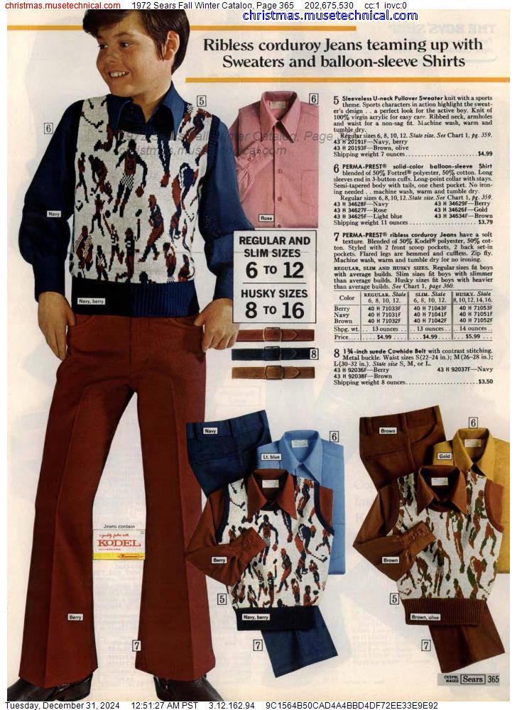 1972 Sears Fall Winter Catalog, Page 365