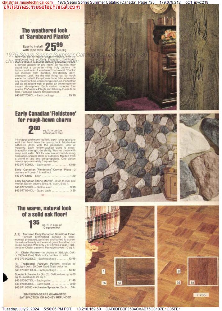 1975 Sears Spring Summer Catalog (Canada), Page 735