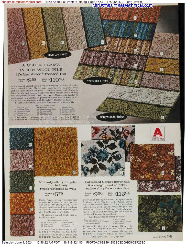 1965 Sears Fall Winter Catalog, Page 1554