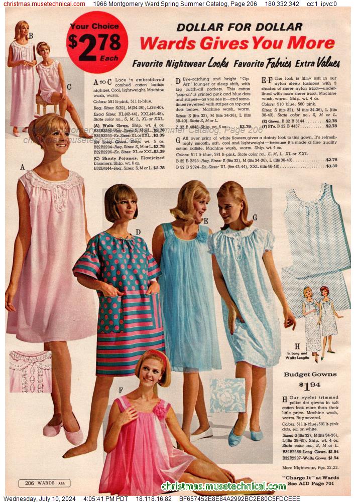 1966 Montgomery Ward Spring Summer Catalog, Page 206
