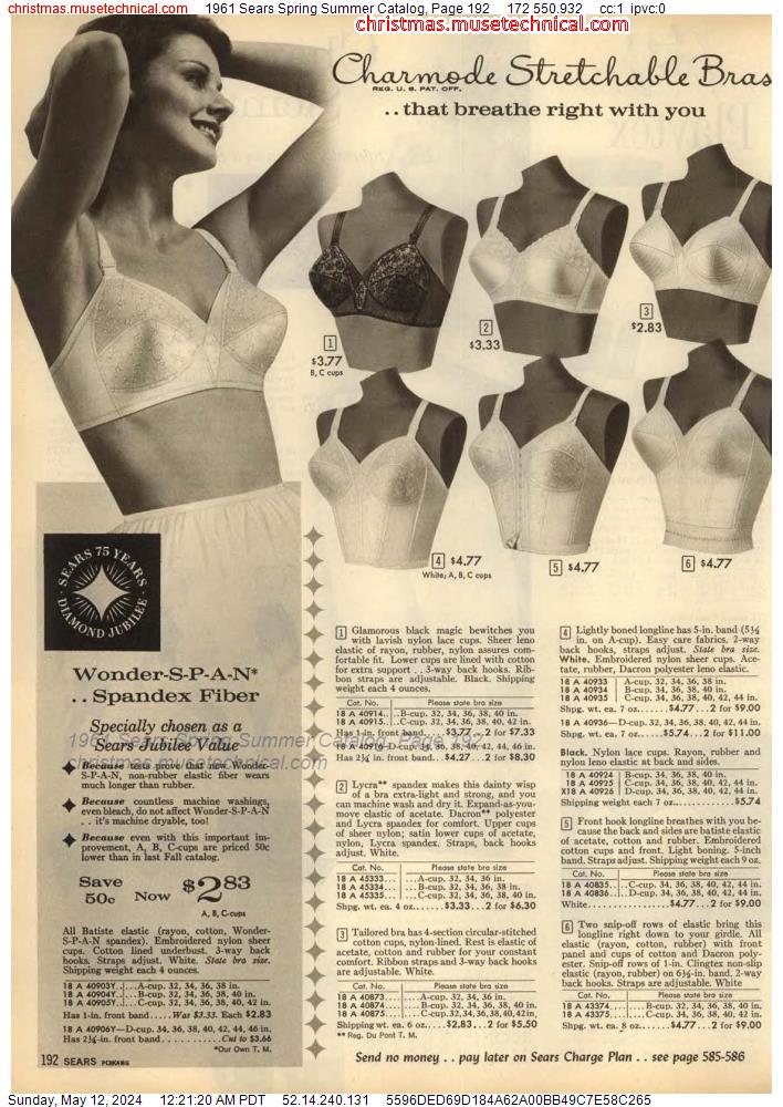 1961 Sears Spring Summer Catalog, Page 192