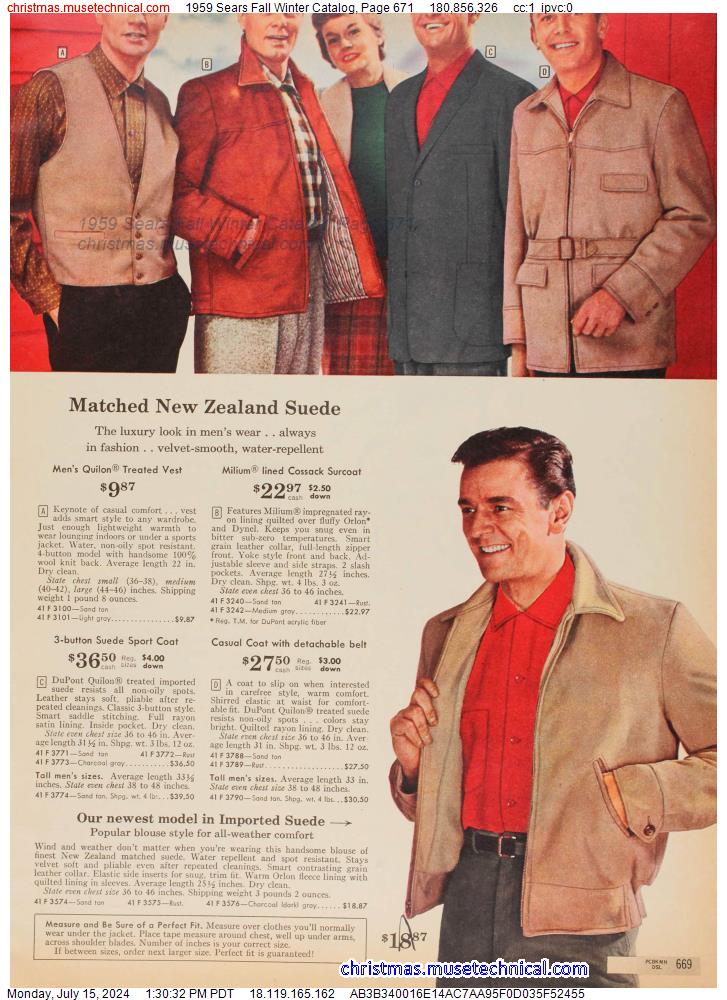 1959 Sears Fall Winter Catalog, Page 671