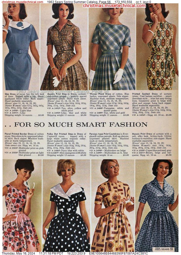 1963 Sears Spring Summer Catalog, Page 56