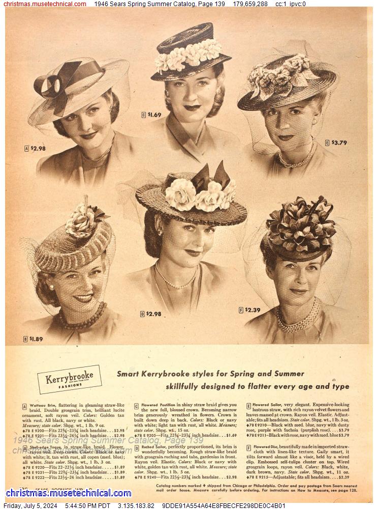 1946 Sears Spring Summer Catalog, Page 139
