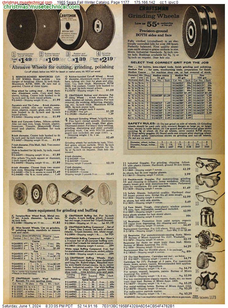 1965 Sears Fall Winter Catalog, Page 1177