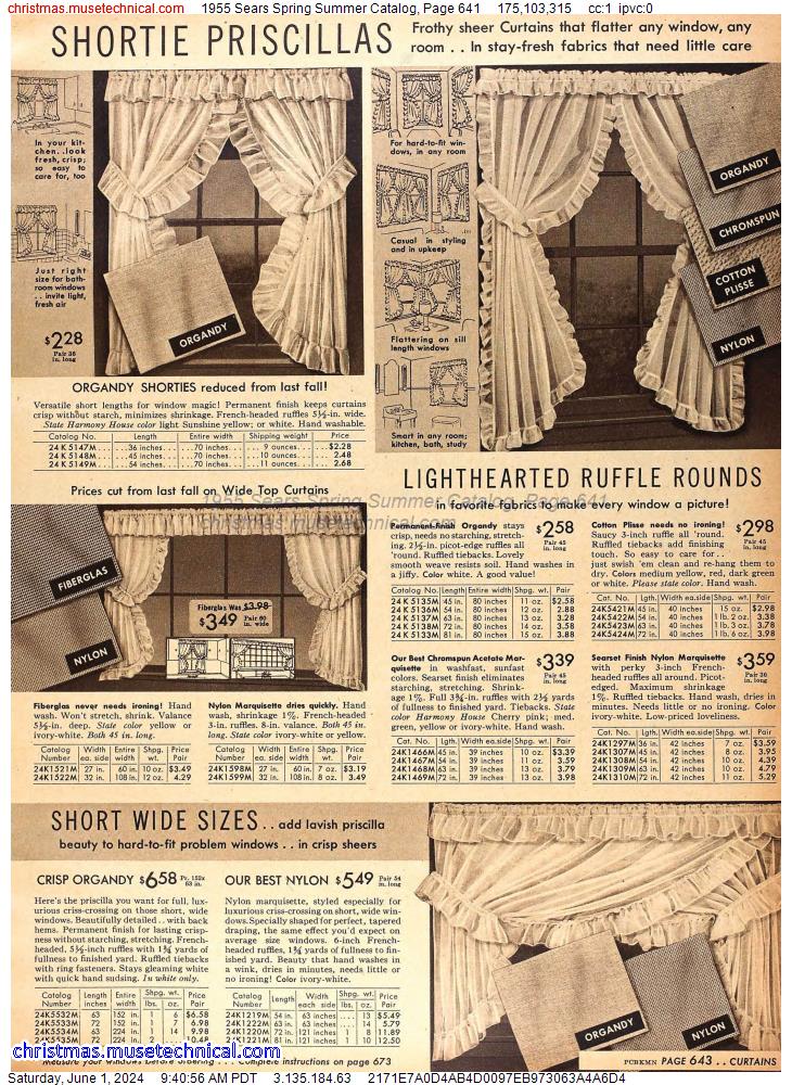 1955 Sears Spring Summer Catalog, Page 641