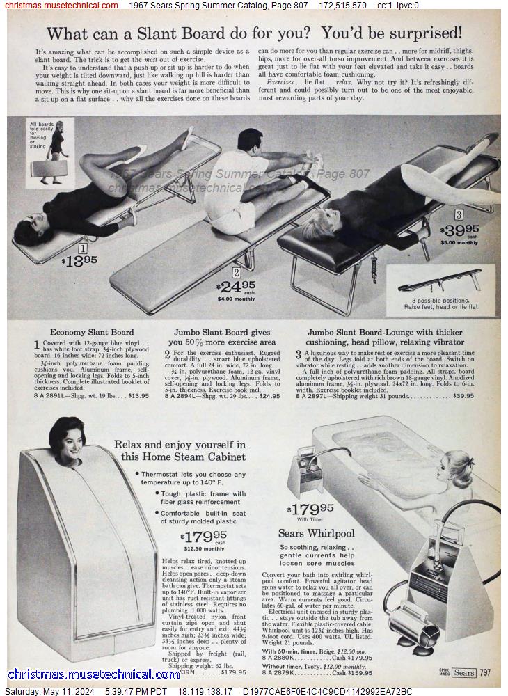 1967 Sears Spring Summer Catalog, Page 807