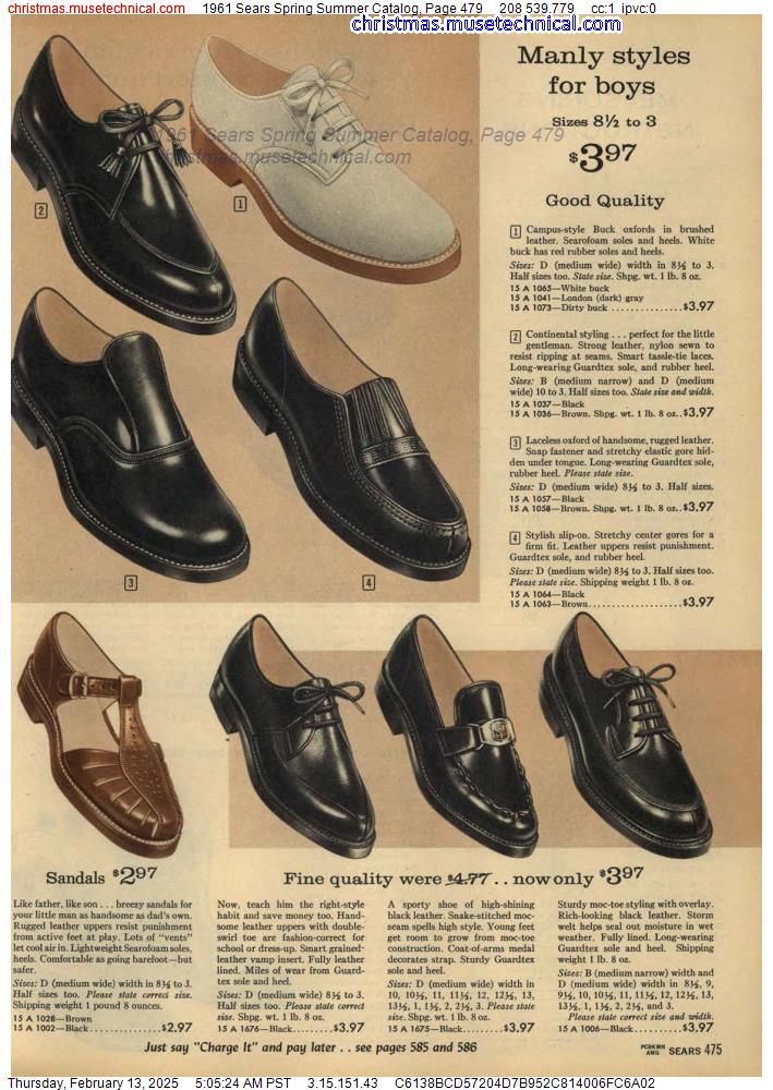 1961 Sears Spring Summer Catalog, Page 479