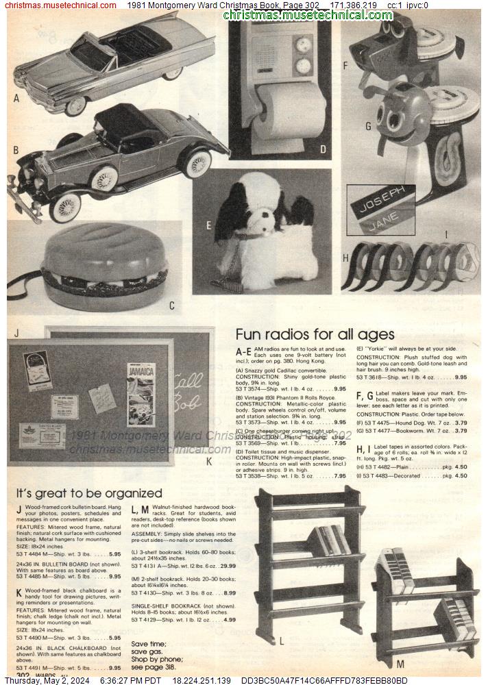 1981 Montgomery Ward Christmas Book, Page 302