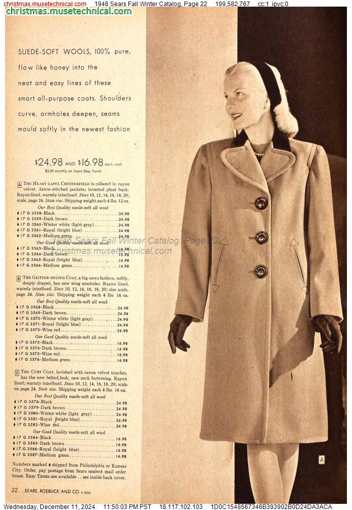 1946 Sears Fall Winter Catalog, Page 22