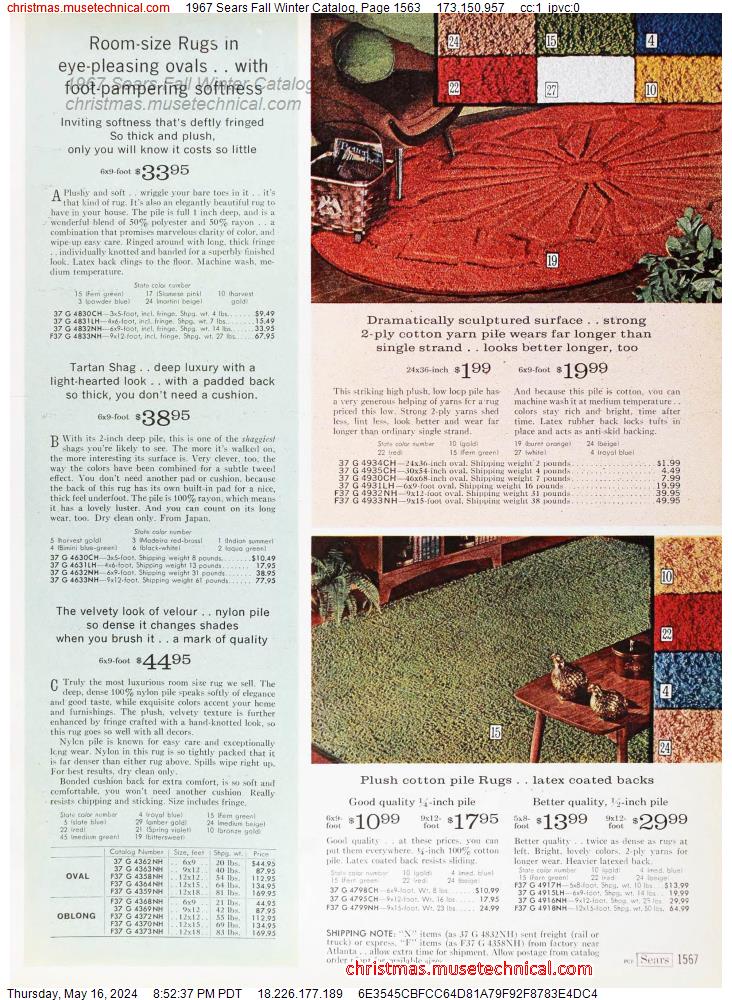 1967 Sears Fall Winter Catalog, Page 1563