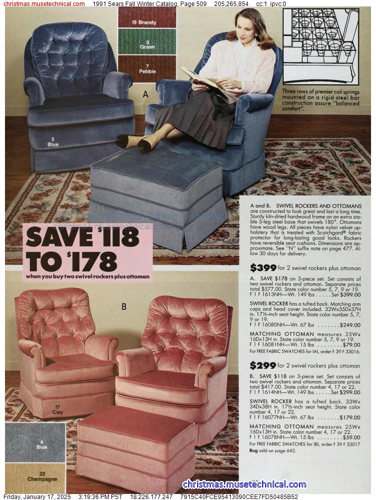 1991 Sears Fall Winter Catalog, Page 509