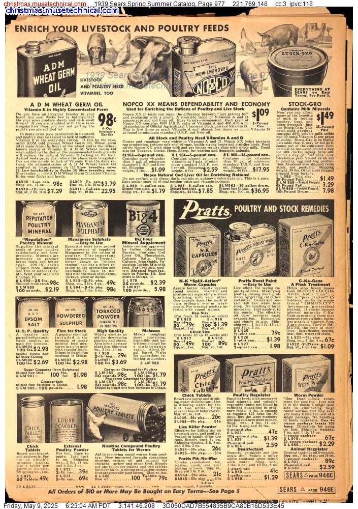 1939 Sears Spring Summer Catalog, Page 977