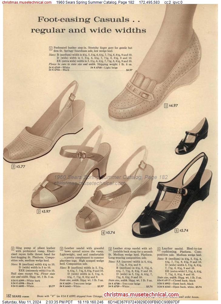 1960 Sears Spring Summer Catalog, Page 182