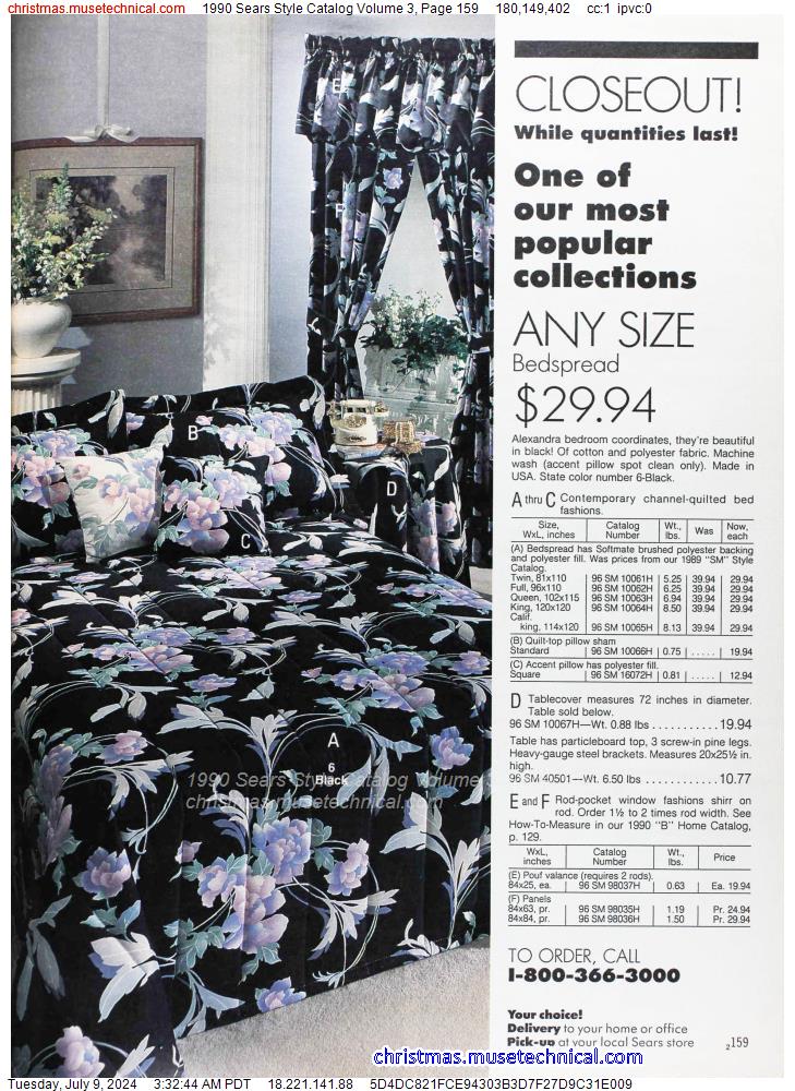 1990 Sears Style Catalog Volume 3, Page 159