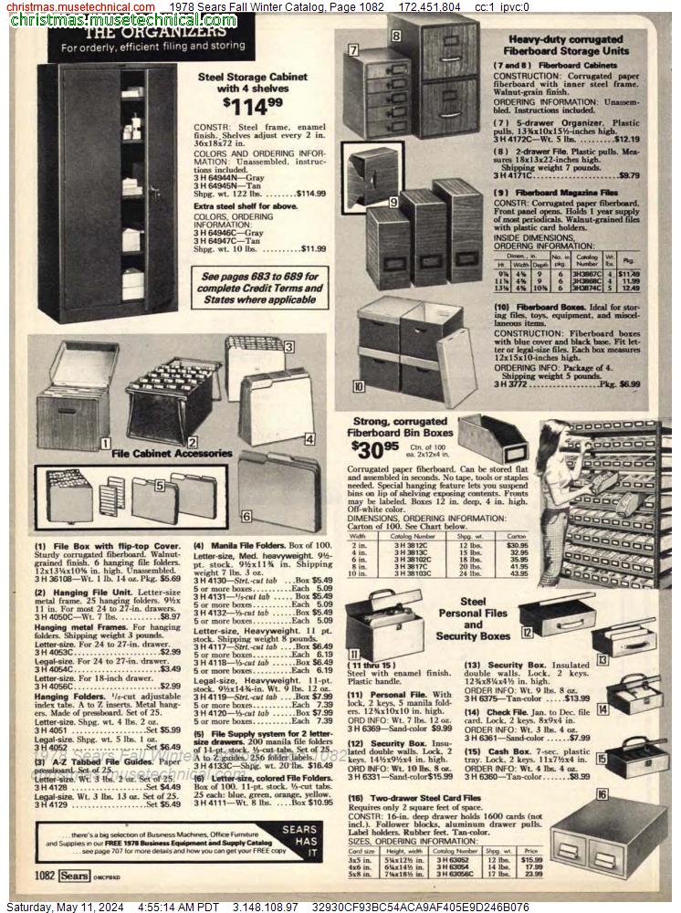 1978 Sears Fall Winter Catalog, Page 1082