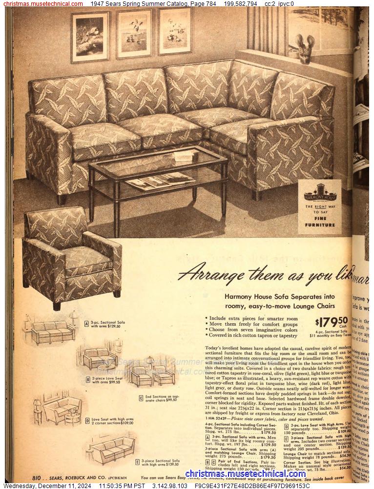 1947 Sears Spring Summer Catalog, Page 784