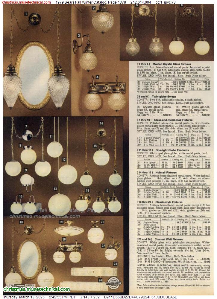 1979 Sears Fall Winter Catalog, Page 1378