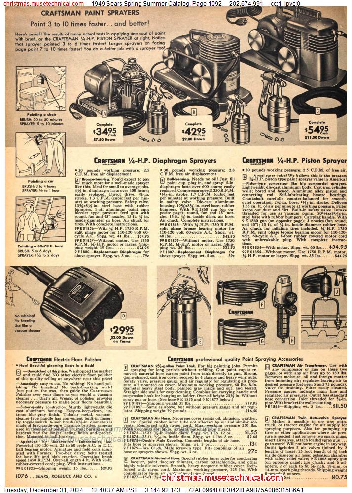 1949 Sears Spring Summer Catalog, Page 1092