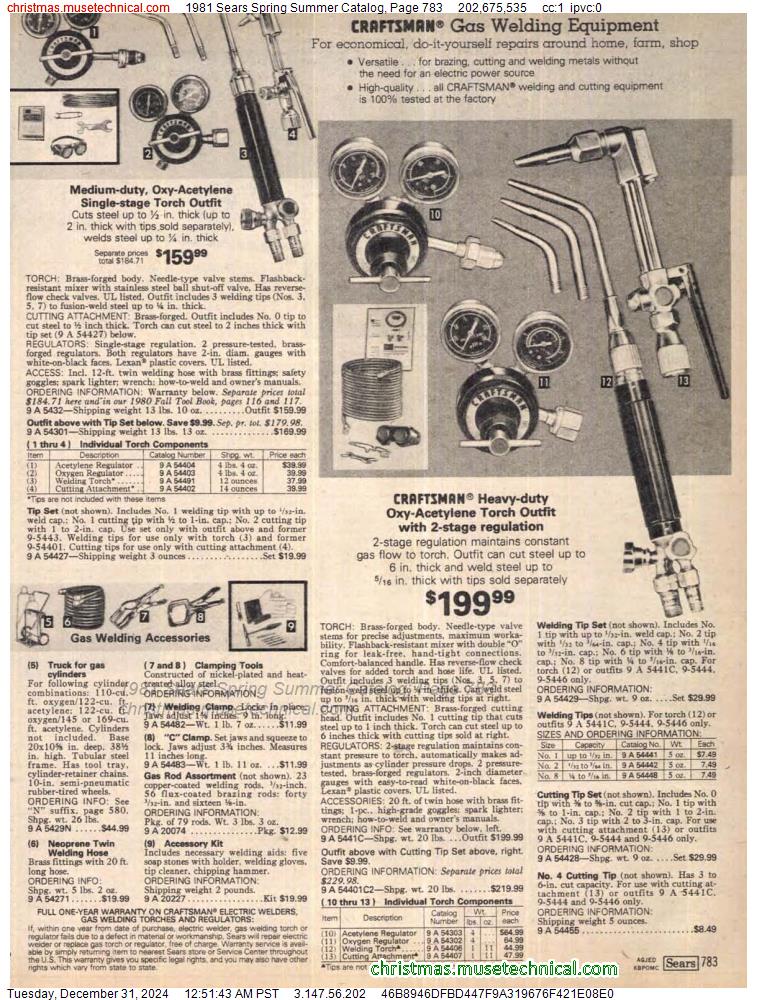 1981 Sears Spring Summer Catalog, Page 783