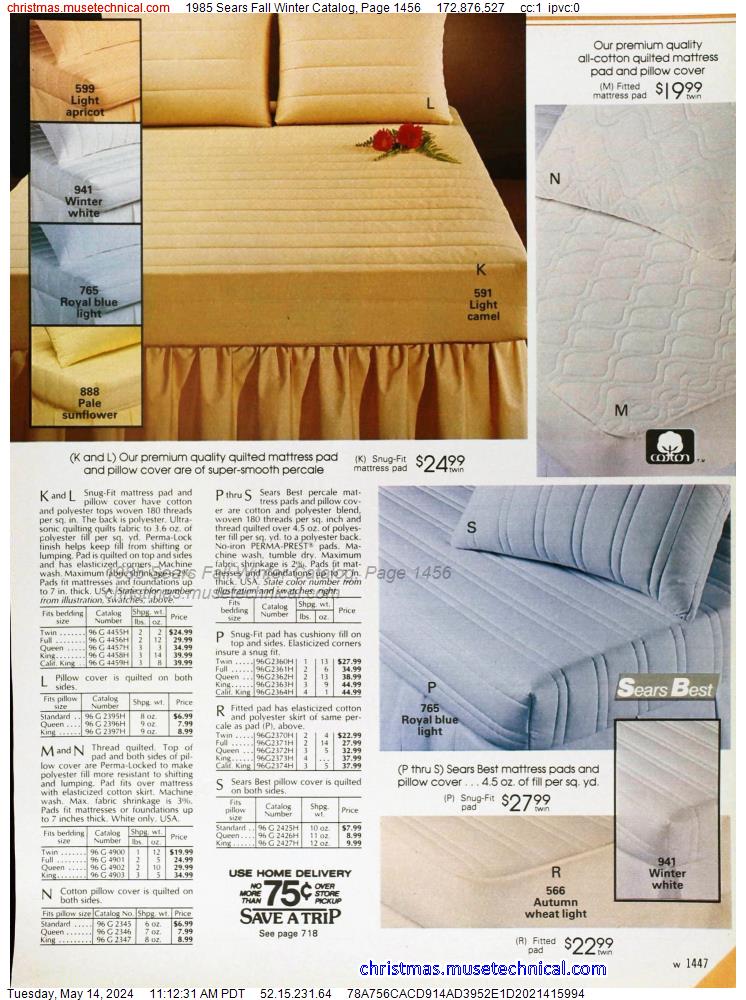 1985 Sears Fall Winter Catalog, Page 1456
