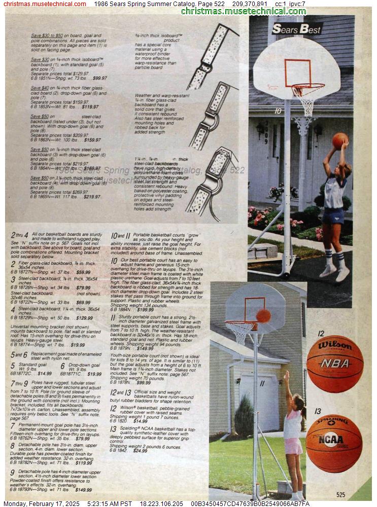 1986 Sears Spring Summer Catalog, Page 522