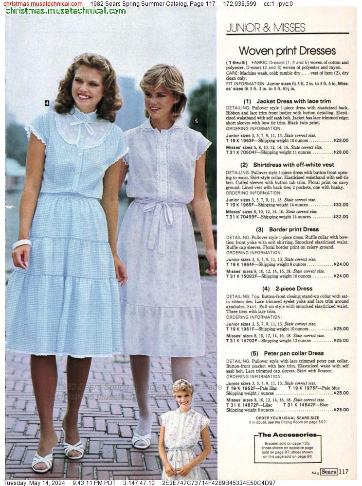 1982 Sears Spring Summer Catalog, Page 117