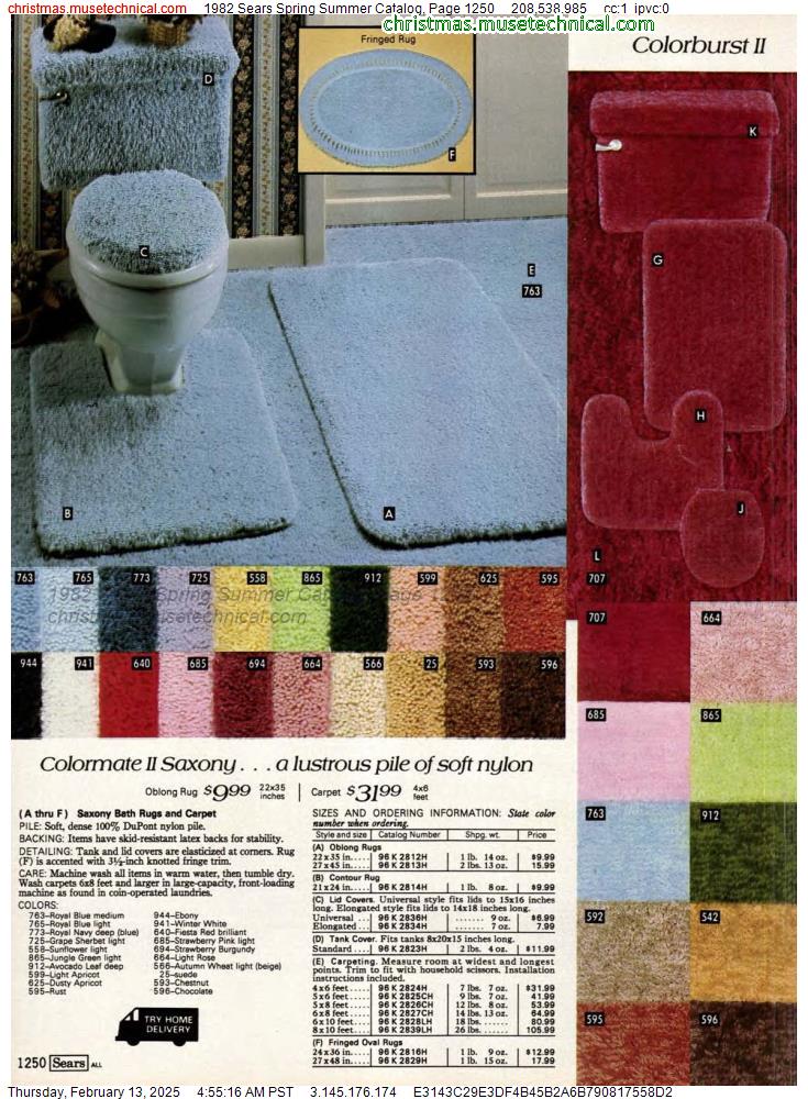 1982 Sears Spring Summer Catalog, Page 1250