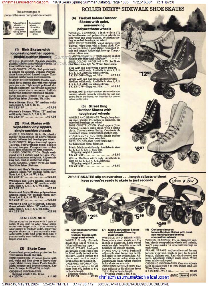 1978 Sears Spring Summer Catalog, Page 1085