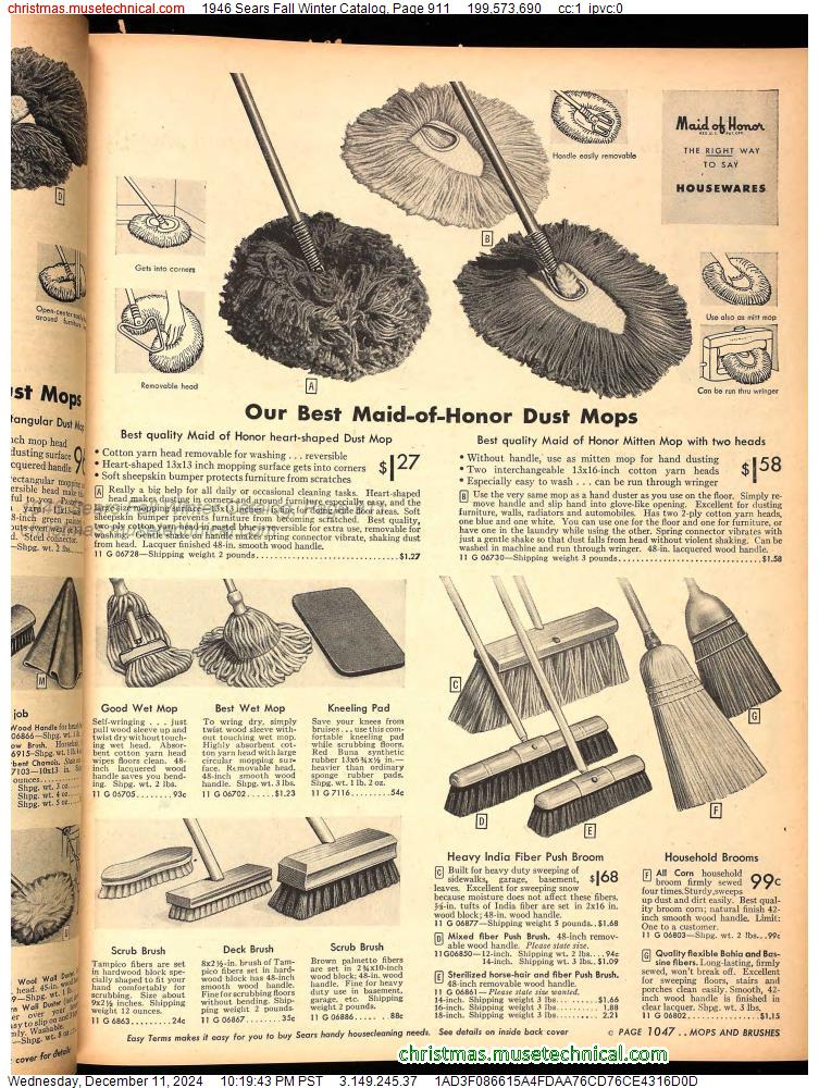 1946 Sears Fall Winter Catalog, Page 911