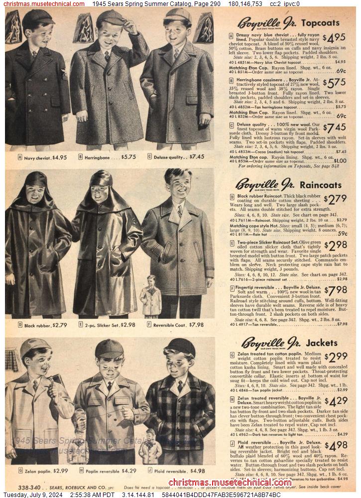1945 Sears Spring Summer Catalog, Page 290