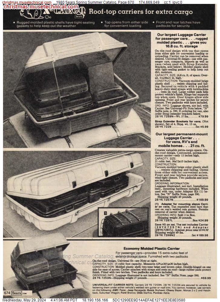 1980 Sears Spring Summer Catalog, Page 670