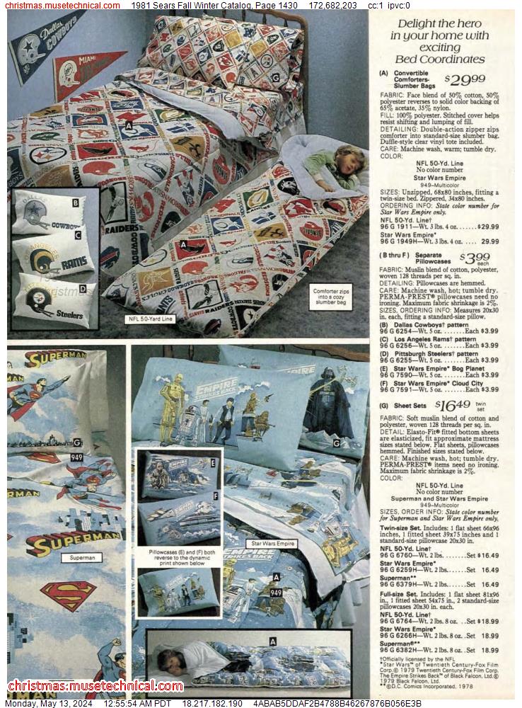 1981 Sears Fall Winter Catalog, Page 1430