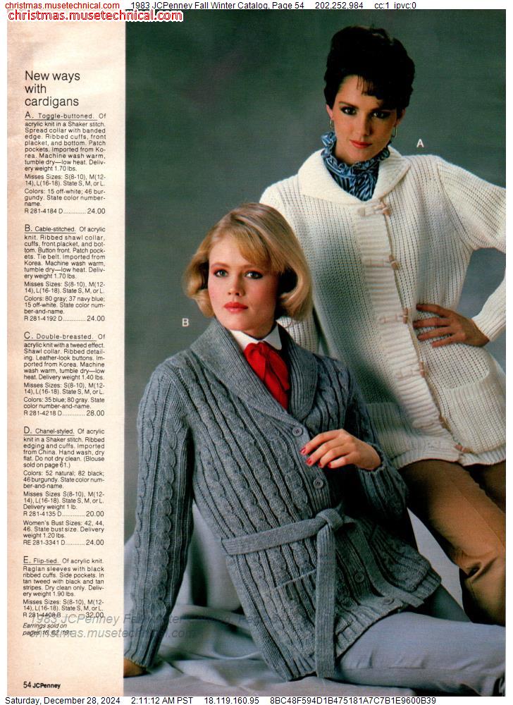 1983 JCPenney Fall Winter Catalog, Page 54 - Catalogs & Wishbooks