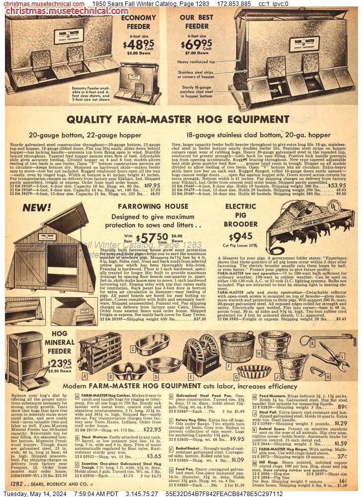 1950 Sears Fall Winter Catalog, Page 1283
