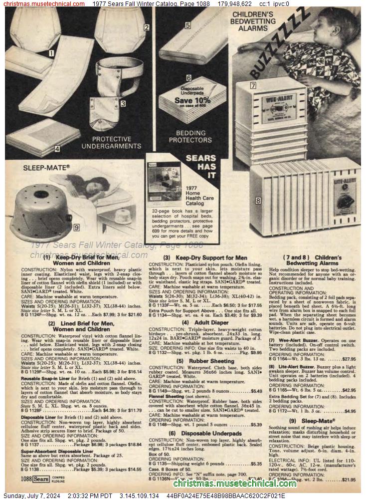 1977 Sears Fall Winter Catalog, Page 1088