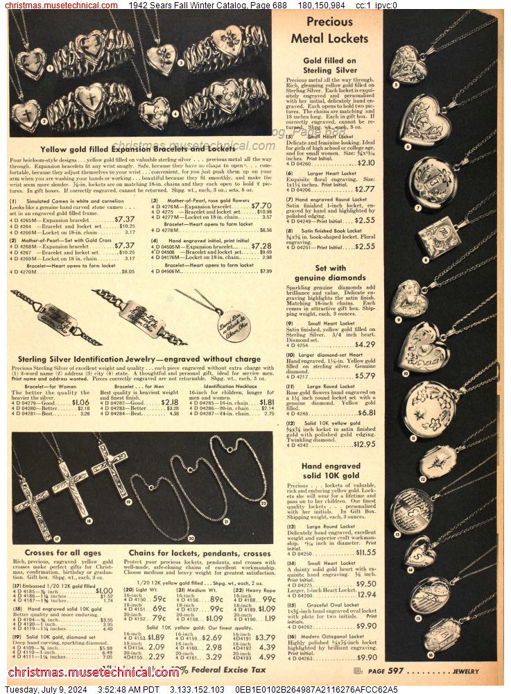1942 Sears Fall Winter Catalog, Page 688