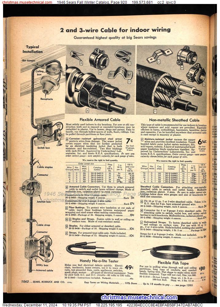 1946 Sears Fall Winter Catalog, Page 920