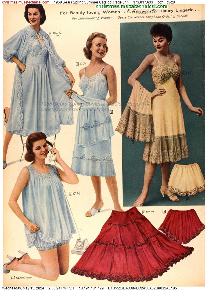 1958 Sears Spring Summer Catalog, Page 314