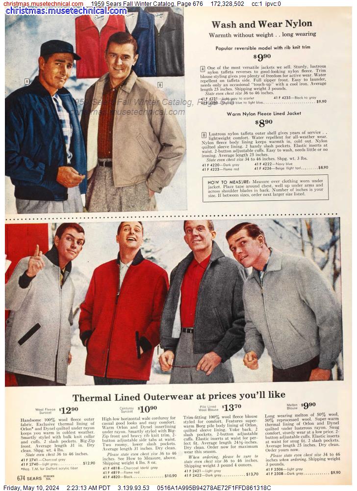 1959 Sears Fall Winter Catalog, Page 676