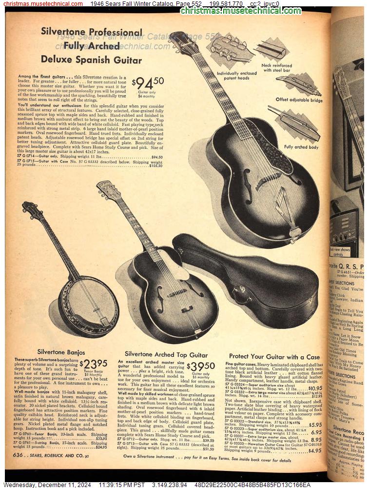 1946 Sears Fall Winter Catalog, Page 552