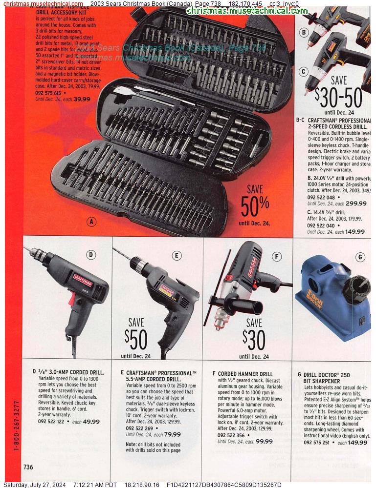 2003 Sears Christmas Book (Canada), Page 738